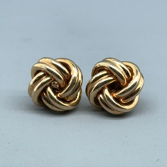 9ct Yellow Gold Knot Stud Earrings