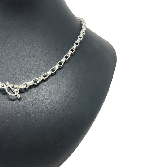 Sterling Silver Oval Belcher Link Chain (18") (NEW!)