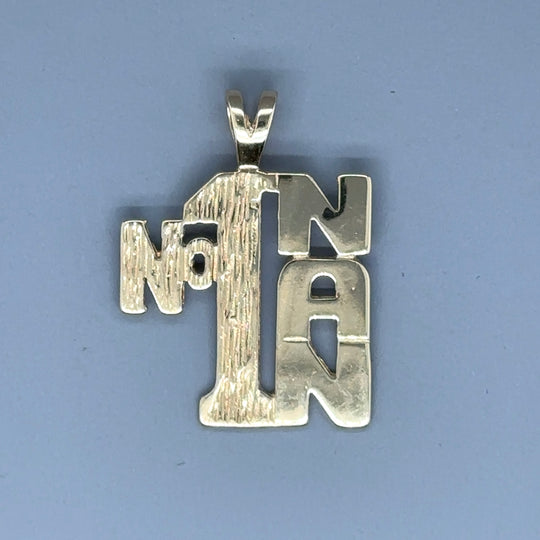 9ct Yellow Gold No 1 Nan Pendent
