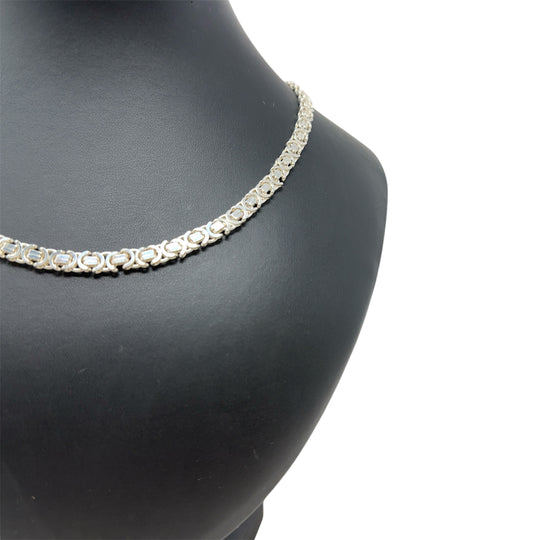 Sterling Silver Byzantine Chain (28")