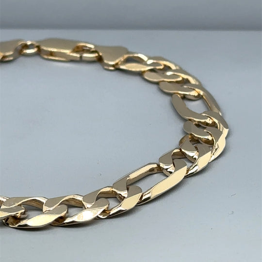 9ct Yellow Gold Figaro Bracelet