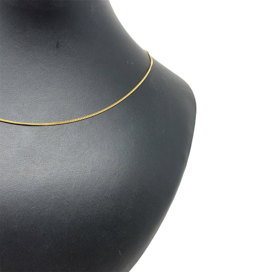 18ct Yellow Gold Fine Chain (18")
