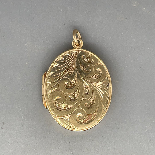 9ct Yellow Gold Patterned Locket