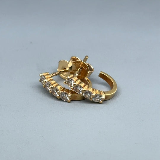 18ct Yellow Gold Diamond Earrings (c. 0.45 - 0.50ct)