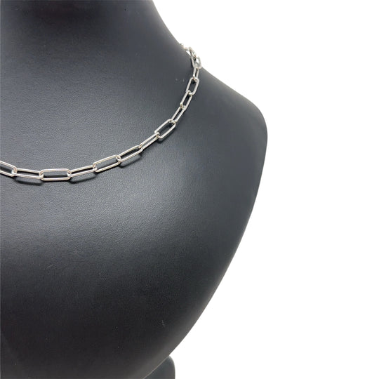 Sterling Silver Paperclip Chain (18")