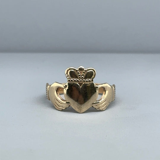 9ct Yellow Gold Claddagh Ring - Size K