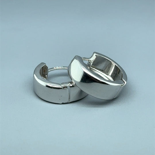 9ct White Gold Huggie Hoop Earrings