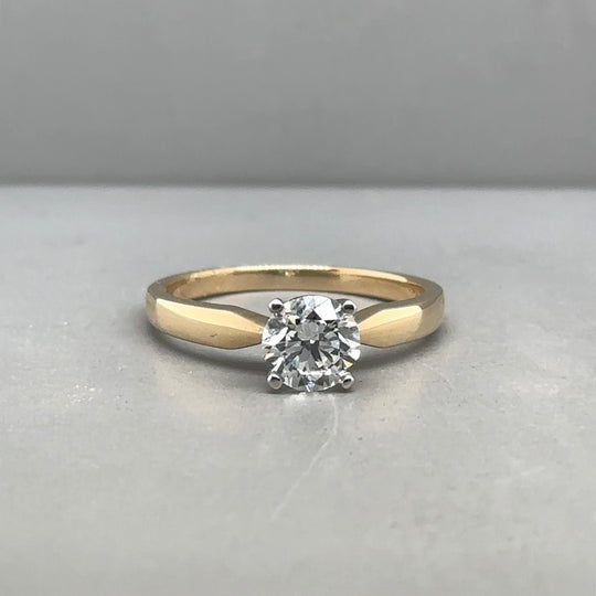 9ct Yellow Gold Single Stone Lab Grown Diamond Ring (c. 1.00ct) - Size O - (NEW!)