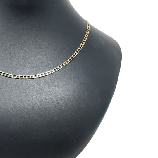 9ct Yellow Gold Curb Chain (18")