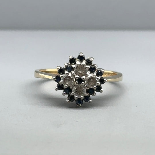 9ct Yellow Gold Cubic Zirconia Ring - Size M