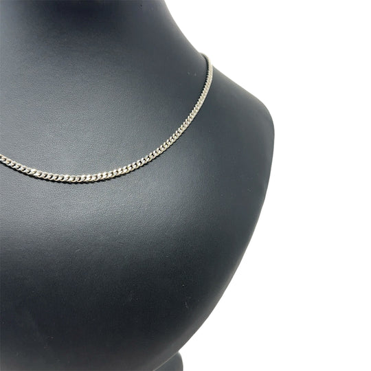 Sterling Silver Fine Curb Chain (18")