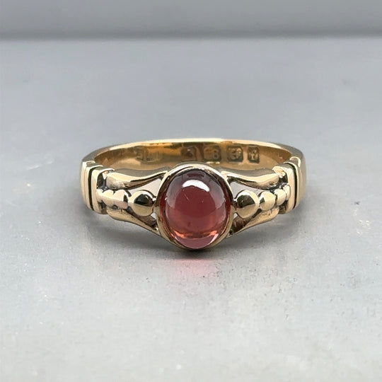 18ct Yellow Gold Tourmaline Ring - Size T 1/2