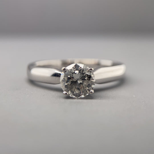 18ct White Gold Single Stone Diamond Ring (c. 0.70ct) - Size I 1/2